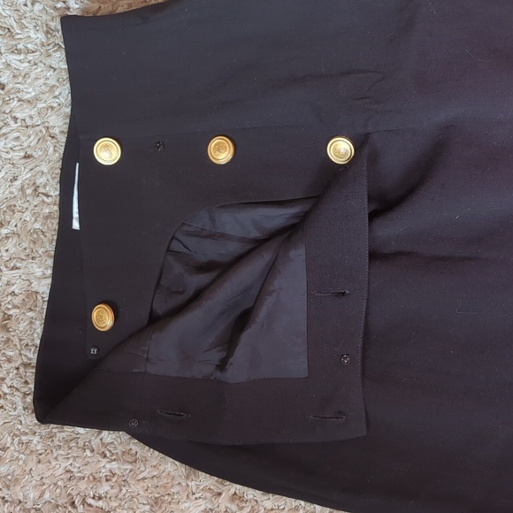 Vintage black 100% wool pencil skirt - Picture 4 of 6